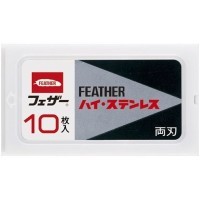 Feather Flamingo T - Сменнные двухсторонние лезвия с платиной 10шт.
