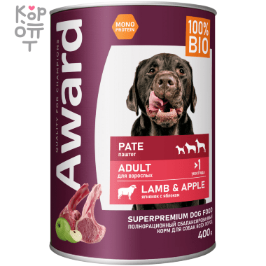AWARD Влажный корм Паштет для взрослых собак 400гр.  — Корейские товары для всей семьи(КорОпт)