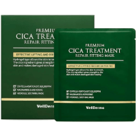 WellDerma Premium Cica Treatment Repair Fitting Mask - Увлажняющая маска для лица с лифтинг-эффектом 25мл.