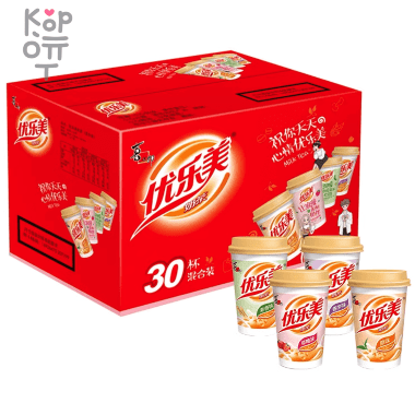 Молочный чай Youlemei Новогодняя серия, ассорти 4 вкуса, 80гр. — Корейские товары для всей семьи(КорОпт)