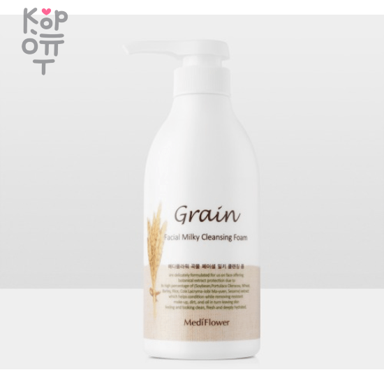 Medi Flower Grain Facial Milky Cleansing Foam - Молочная пенка для лица 500мл. , купить с доставкой на дом фото 1 — Корейские товары для всей семьи(КорОпт)