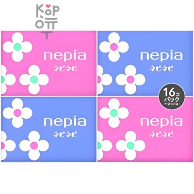 NEPIA nepi nepi Бумажные двухслойные носовые платки 10 шт., упаковка 16 шт.