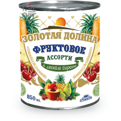Золотая Долина - Фруктовое ассорти в легком сиропе 