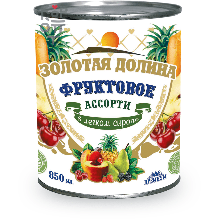 Золотая Долина - Фруктовое ассорти в легком сиропе 