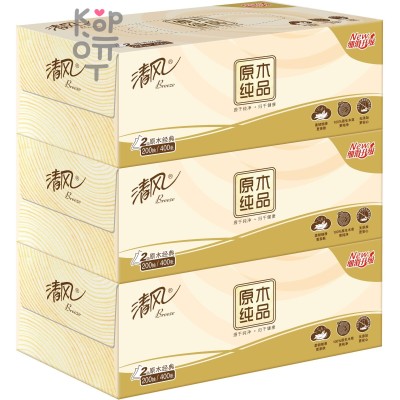 Gold Hond Ye Paper Breeze Facial Tissue - Салфетки бумажные Салфетки бумажные плотные 200шт.*3коробки.