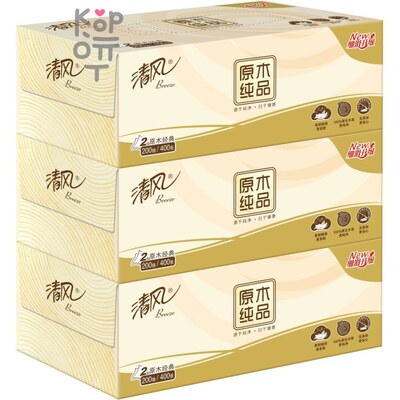 Gold Hond Ye Paper Breeze Facial Tissue - Салфетки бумажные Салфетки бумажные плотные 200шт.*3коробки.