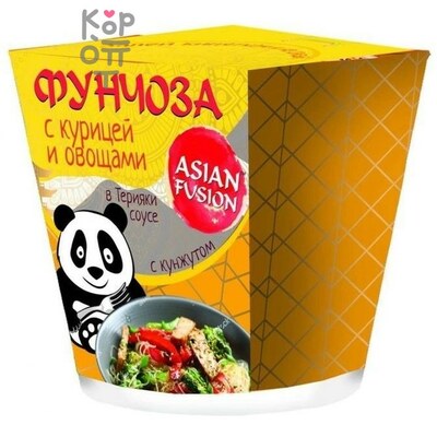 Asian Fusion Фунчоза с курицей и овощами в соусе терияки с кунжутом, 67 г