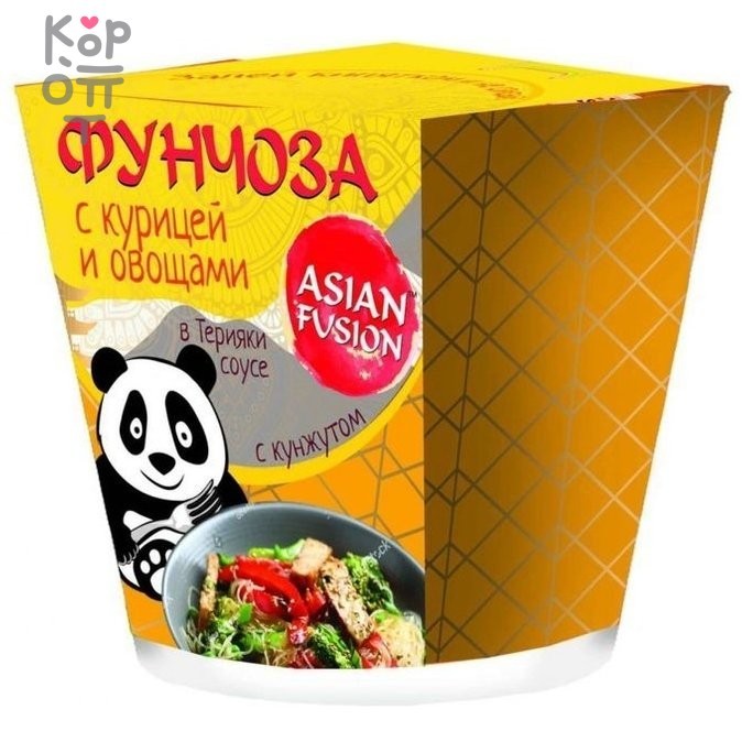 Фунчоза с курицей и овощами в соусе терияки с кунжутом, Asian Fusion, 67г, купить с доставкой на дом фото 1 &mdash; Корейские товары для всей семьи(КорОпт)