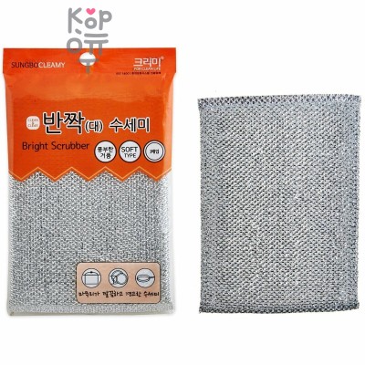 SB CLEAN&amp;CLEAR - Губка для мытья посуды №038 Bright - L 20см*14см*0,9см нейлон полиэстер