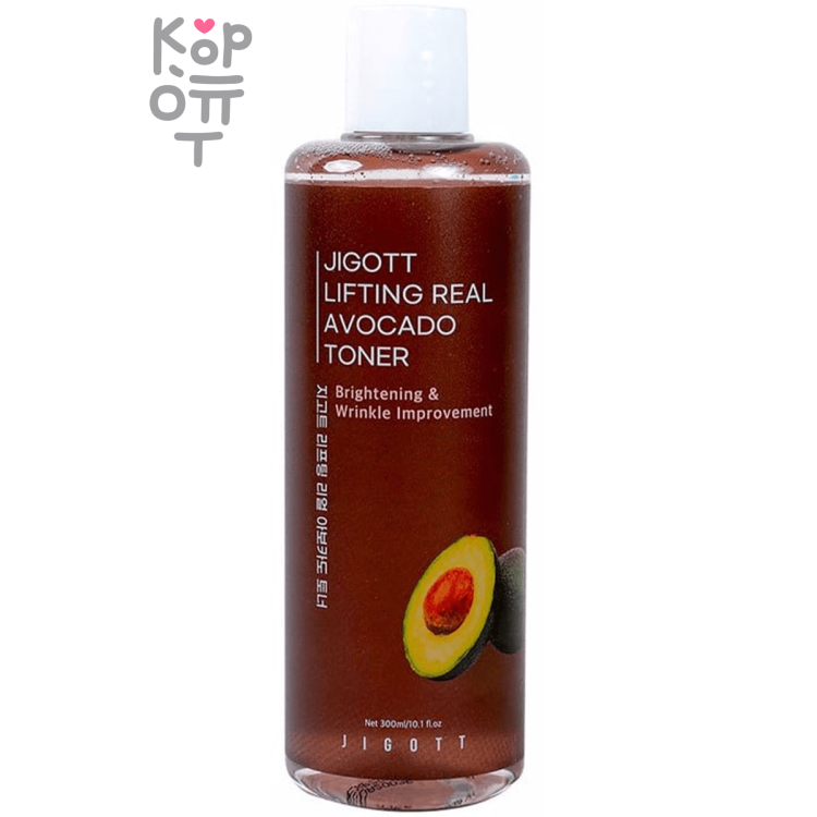 Jigott Lifting Real Avocado Toner - Антивозрастной тонер с экстрактом авокадо 300мл.