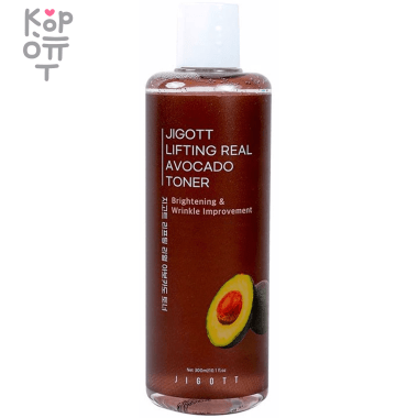 Jigott Lifting Real Avocado Toner - Антивозрастной тонер с экстрактом авокадо 300мл. — Корейские товары для всей семьи(КорОпт)