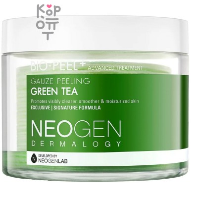 Neogen Dermalogy Bio-Peel Gauze Peeling Green Tea - Успокаивающие пилинг-пэды с Зеленым Чаем 30шт./200мл.