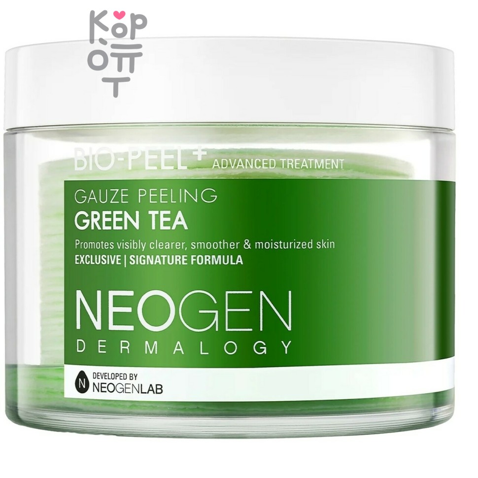 Neogen Dermalogy Bio-Peel Gauze Peeling Green Tea - Успокаивающие пилинг-пэды с Зеленым Чаем 30шт./200мл.