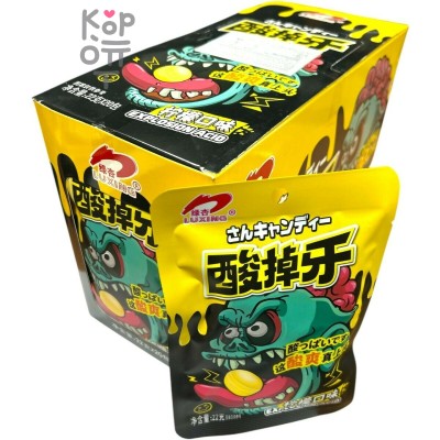 Кислая карамель LuXing Explosive Acid Sour Candy - Взрывоопасно кислый Монстр со вкусом Лимона